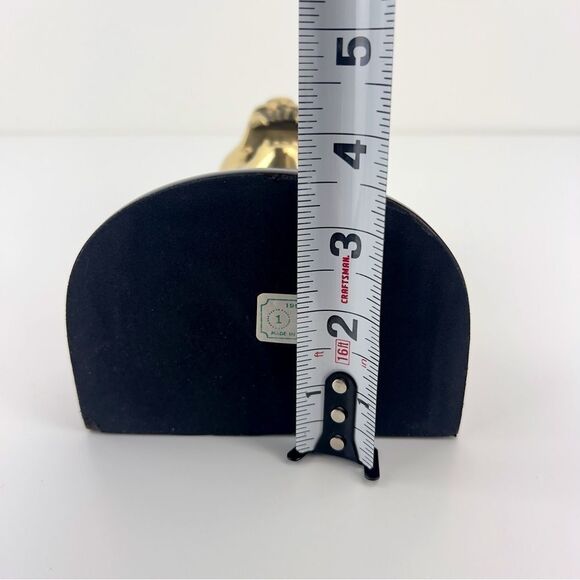 VINTAGE BRASS LION HEAD BOOKEND Heavy SET 7.5” Tall Made In KOREA 1994 - Picture 10 of 10